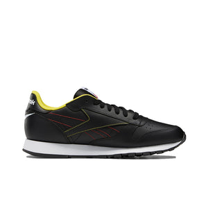 Mens Reebok Classic Leather Sneaker In Black - Simons Sportswear