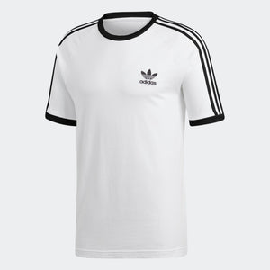 Mens Adidas 3-Stripes Tee Shirt In White - Simons Sportswear