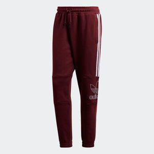 Mens Adidas Originals Outline Sweats Track Pants In Maroon - Simons Sportswear