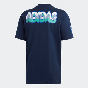 Mens Adidas Originals Race Tee Shirt In Collegiate Navy - Simons Sportswear