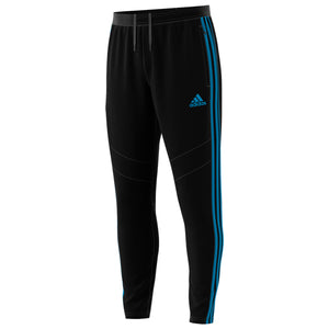 Mens Adidas Soccer Tiro 19 Training Track Pants In Black Shock Aqua - Simons Sportswear