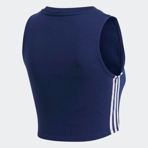 Womens Adidas Originals Crop Top Shirt In Dark Blue Navy - Simons Sportswear