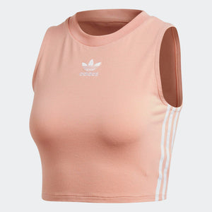 Womens Adidas Originals Crop Top Shirt (Dust Pink) - Simons Sportswear