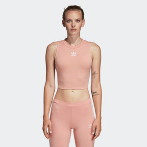 Womens Adidas Originals Crop Top Shirt (Dust Pink) - Simons Sportswear