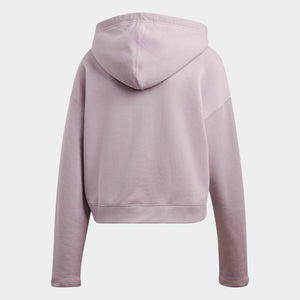 Womens Adidas Originals Cropped Hoodie Hoodie In Soft Vision Lavender - Simons Sportswear