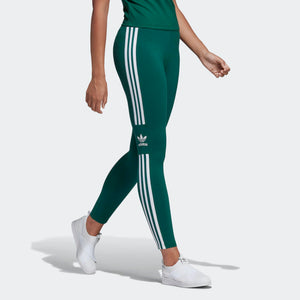 Womens Adidas Originals Trefoil Tights Leggings In Collegiate Green - Simons Sportswear