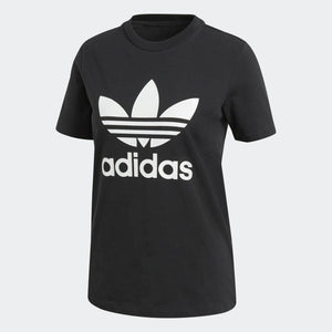 Womens Adidas Originals Trefoil Tee Shirt In Black - Simons Sportswear