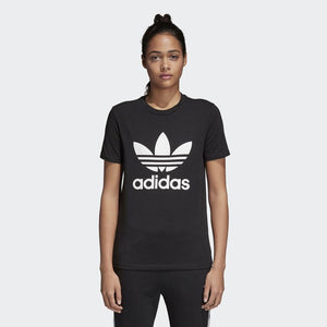 Womens Adidas Originals Trefoil Tee Shirt In Black - Simons Sportswear