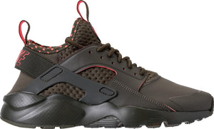 Mens Nike Air Huarache Run Ultra Se Sneaker In Cargo Khaki Total Crimson - Simons Sportswear