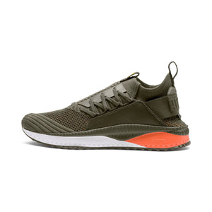 Mens Puma Tsugi Jun Clrshft Sneaker In Olive Orange - Simons Sportswear