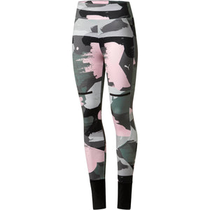 Womens Puma Chase All Over Print Tights Leggings In Iron Gate - Simons Sportswear