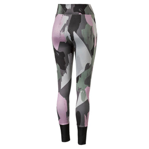 Womens Puma Chase All Over Print Tights Leggings In Iron Gate - Simons Sportswear